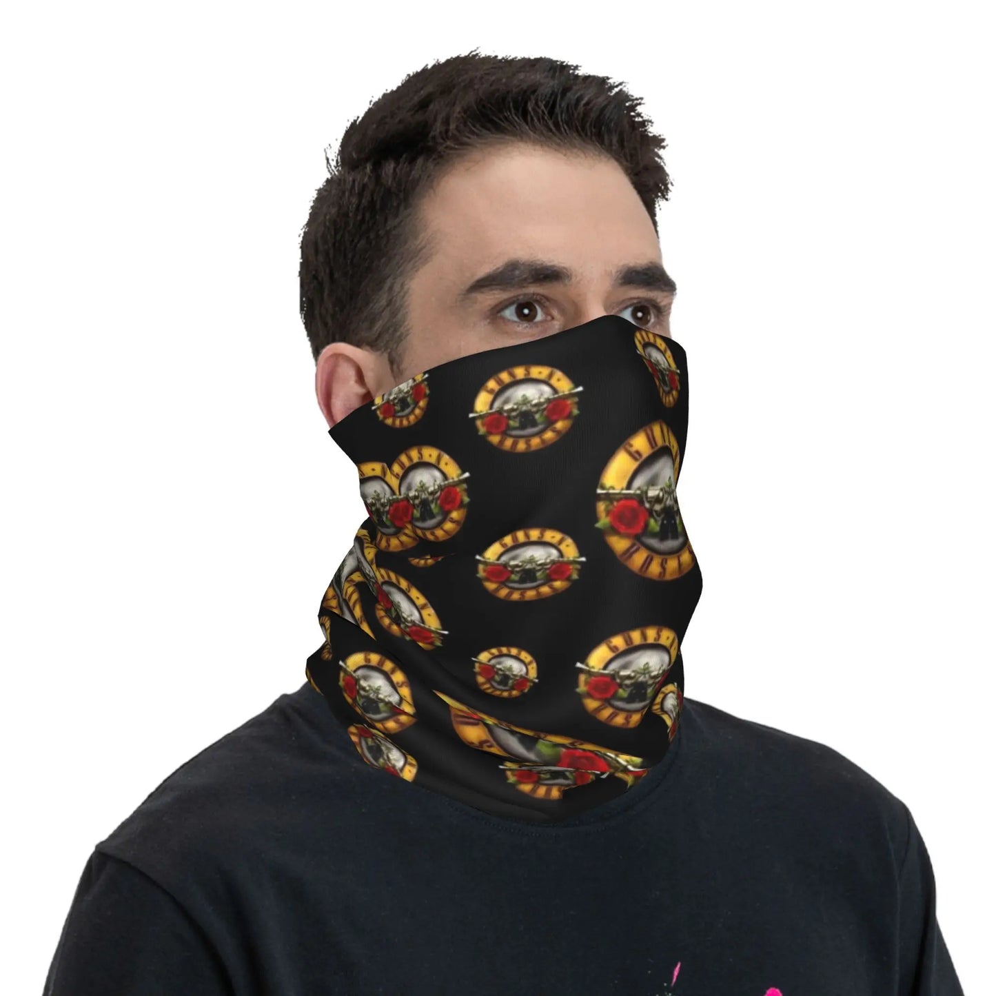 Guns N Roses Bandana Neck Cover Printed Mask Scarf Multi-use Headband Outdoor Sports Unisex Adult Windproof