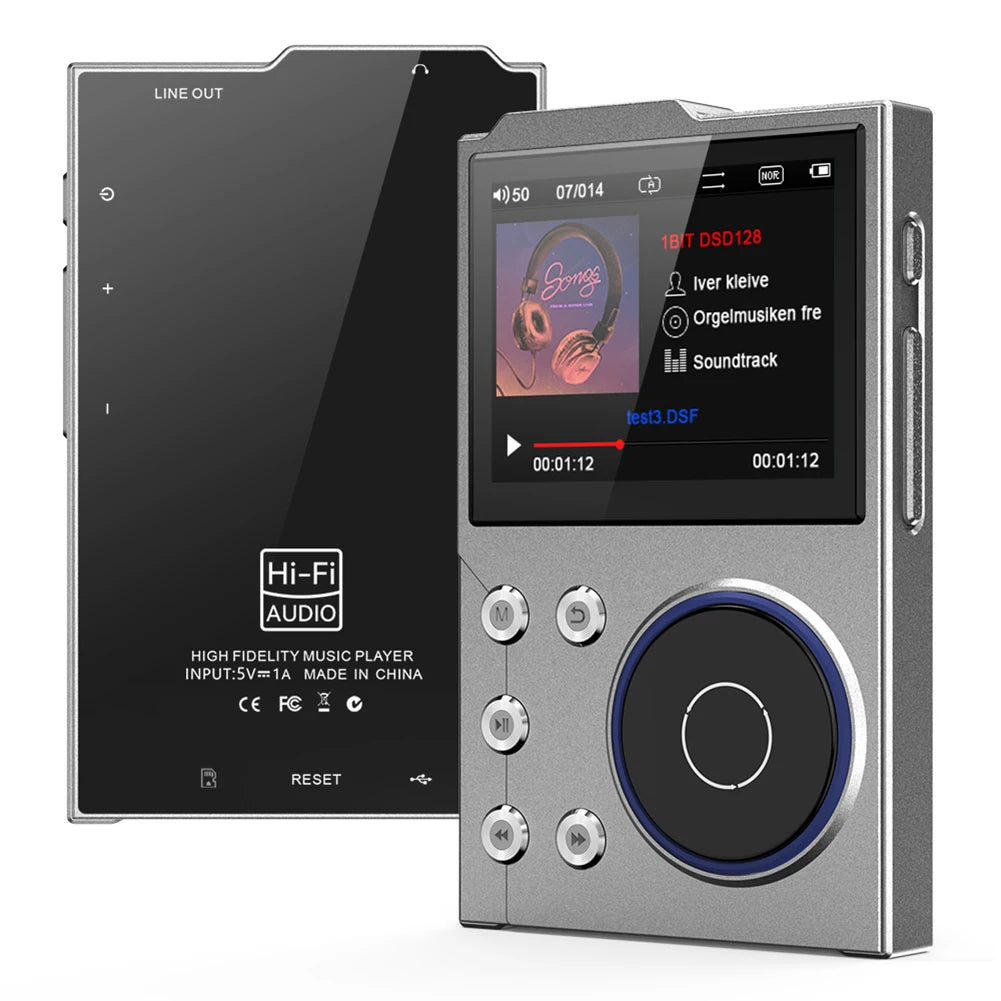 HiFi MP3 Player HiFi Lossless Audio Player Bluetooth-Compatible 5.3 Portable Digital Audio Music Player Support Up To 256GB