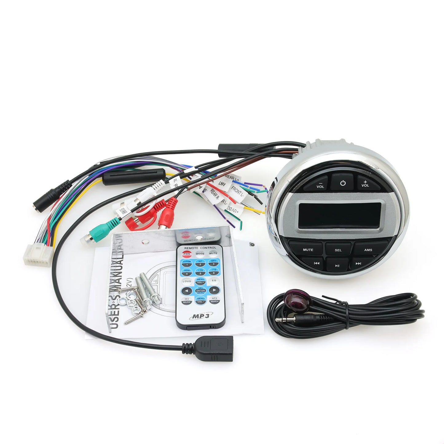 Digital Marine Media Player Boat Stereo Bluetooth-compatible MP3 Radio Waterproof FM AM Radio Receiver For Yacht UTV ATV