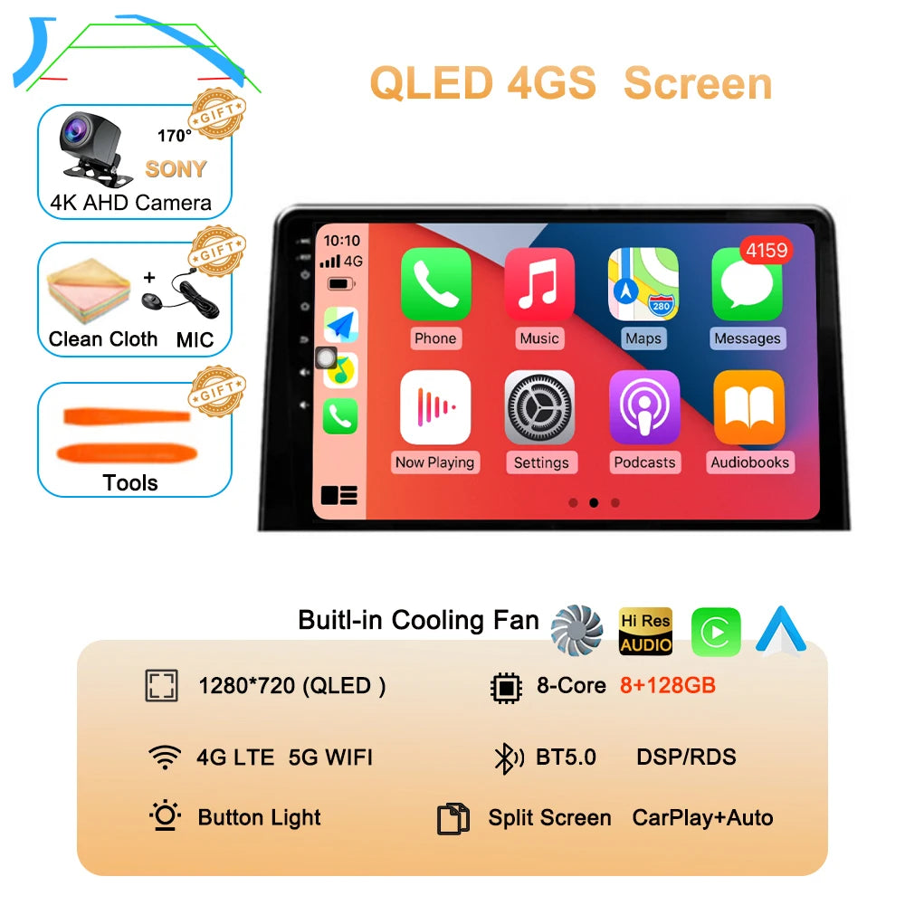 Carplay Car Radio For Citroen Berlingo 2019 Peugeot Partner Rifter 2020 Android 16 For Opel Combo Multimedia Player Stereo Audio