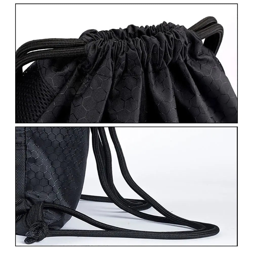 Waterproof Drawstring Pocket Simple Backpack Unisex Fitness Backpack Lightweight Basketball Helmet Storage Bag Oxford Zipper Bag