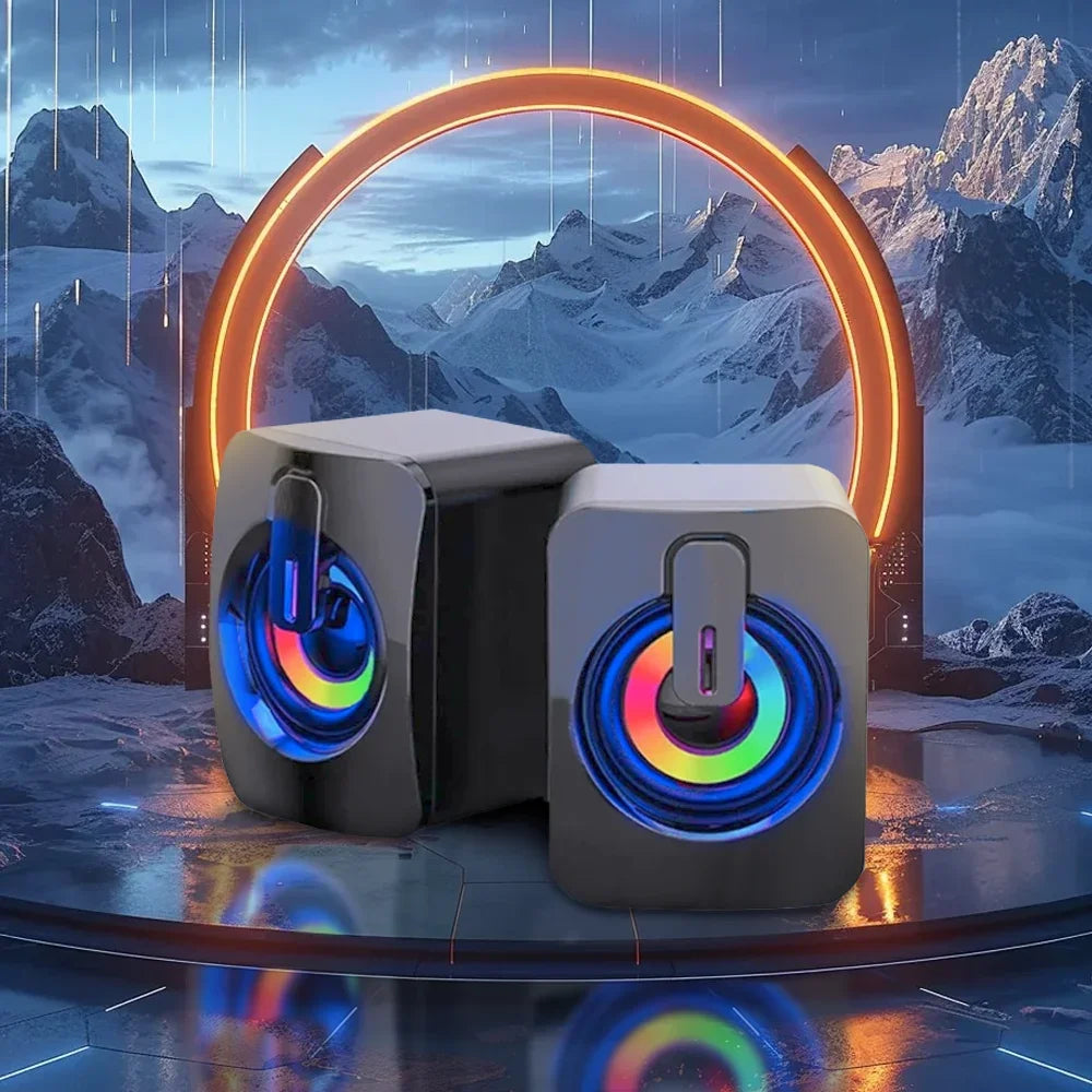 A2 desktop computer speaker 2.0 multimedia desktop USB active laptop RGB dazzling light small speaker