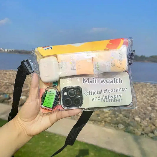 Waterproof Swimming Bag Ski Drift Diving Shoulder Waist Pack Bag Underwater Mobile Phone Bags Case Cover For Beach Boat Sports
