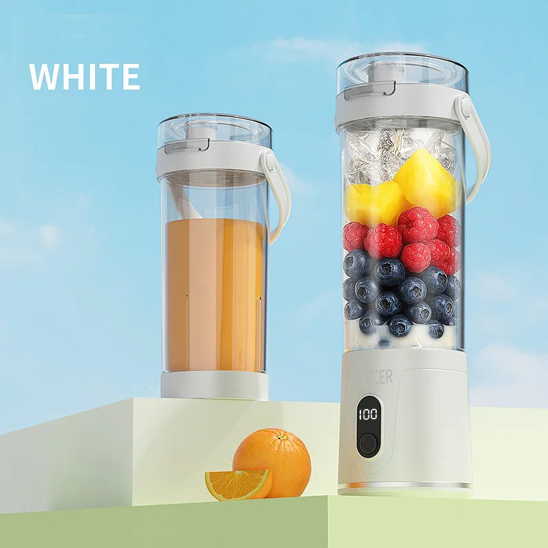 Portable Electric Juicer Small Household Rechargeable With Digital Display Vegetables Fruit Blender Juice Cup For Juicing