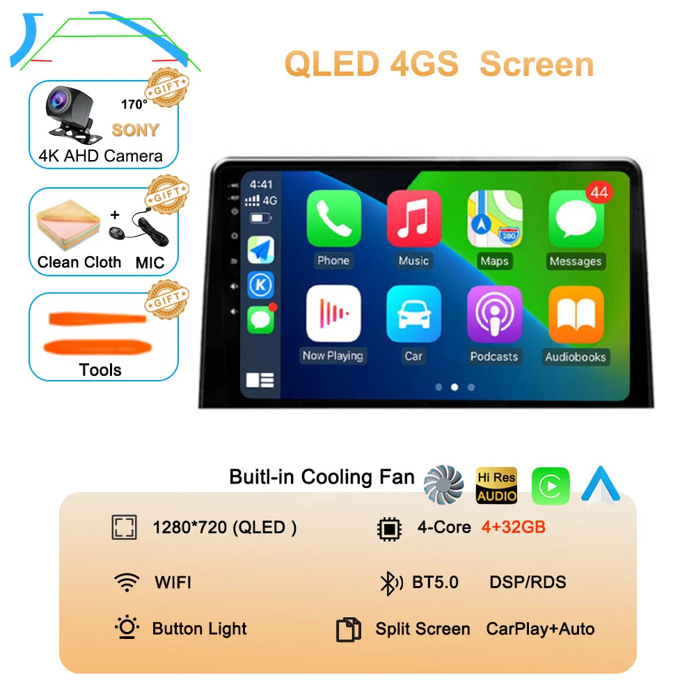 Carplay Car Radio For Citroen Berlingo 2019 Peugeot Partner Rifter 2020 Android 16 For Opel Combo Multimedia Player Stereo Audio