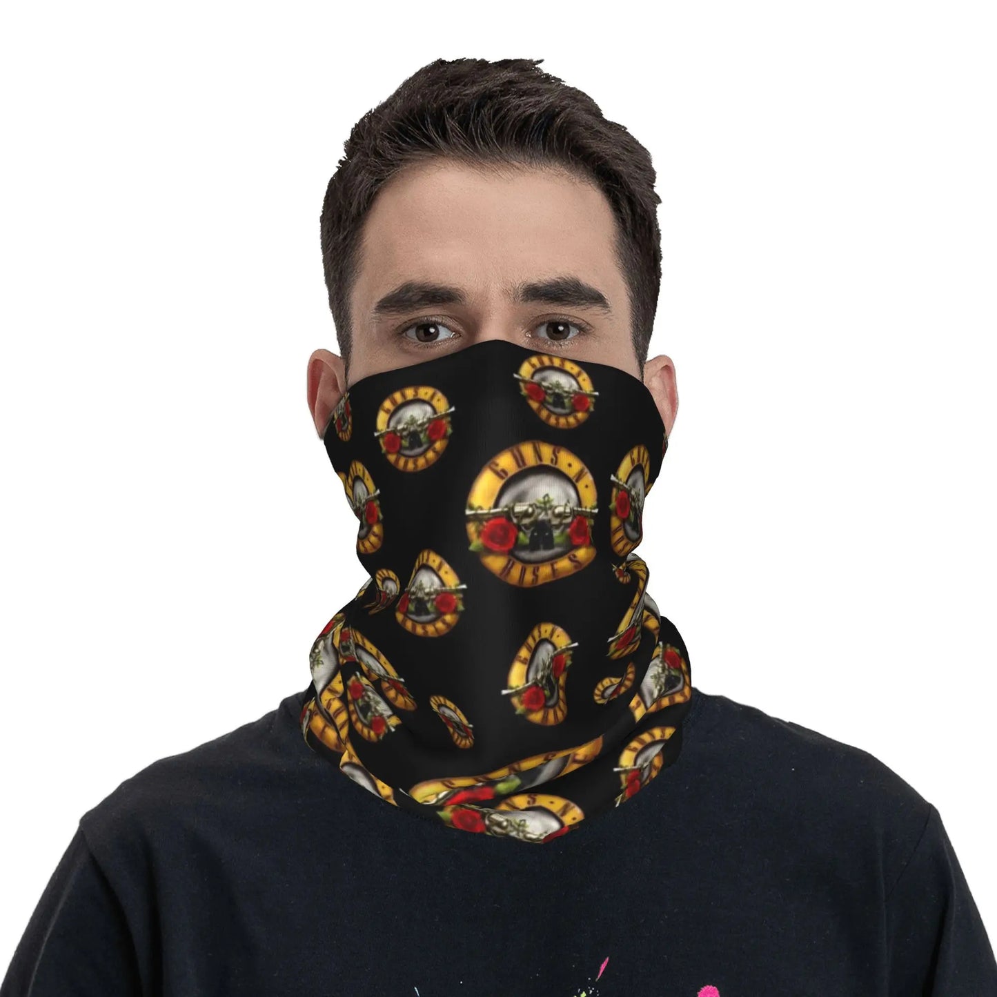 Guns N Roses Bandana Neck Cover Printed Mask Scarf Multi-use Headband Outdoor Sports Unisex Adult Windproof