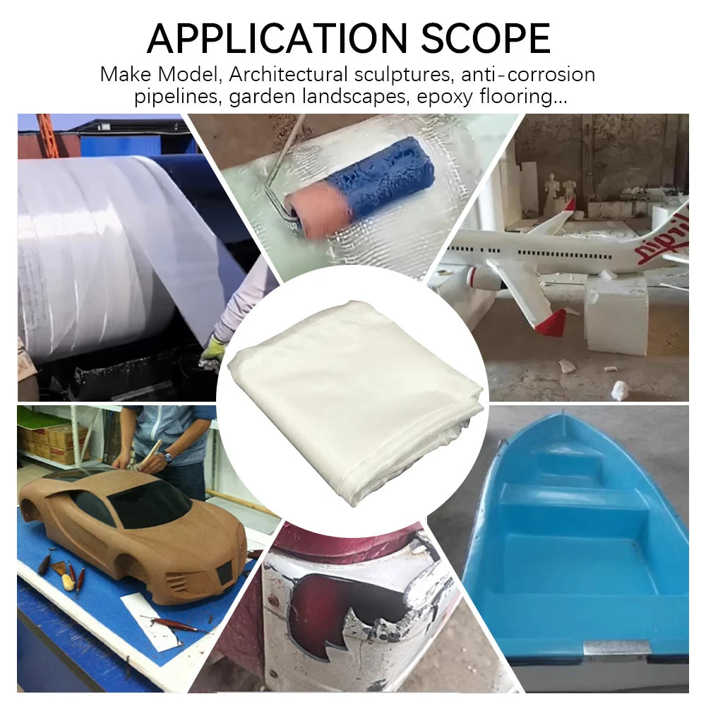 100x127cm Ultra Thin Glass Fiber Cloth 0.03mm Heat Resistant Fiberglass Fabric for Industrial Insulation and Craft Applications