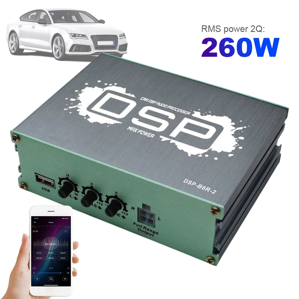Car DSP Digital Audio Processor Support APP Control Audio Digital Sound Processor DSP Car Equalizer for Car Audio Enhancement