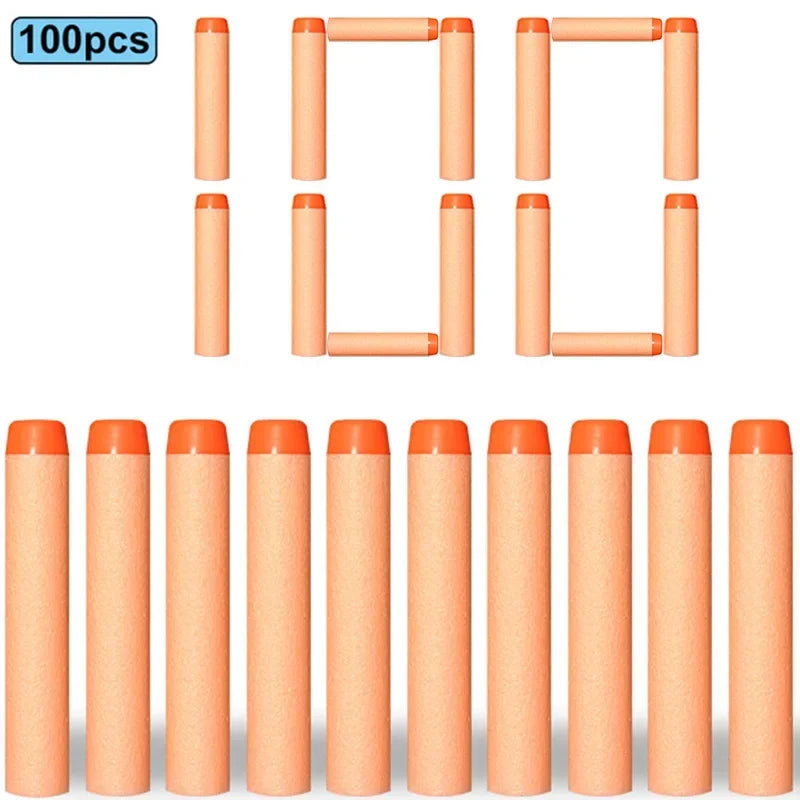 7.2cm 100pcs for Nerf Soft Bullets Darts Round Head Refill Sponge Darts Kids Children Toy Gun Bullets for NERF N-Strike Blasters