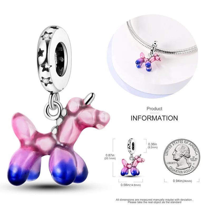 New 925 sterling silver bow star love pink series charm beads suitable for 3mm original bracelet DIY fashion jewelry gift