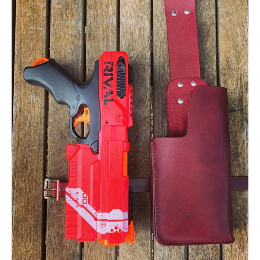 Steampunk Tactical Nerf Kronos Pistol Holster PU Leather Gun Pouch Drop Leg Corps War Gear Hammershot Strongarm Holder Bag LARP
