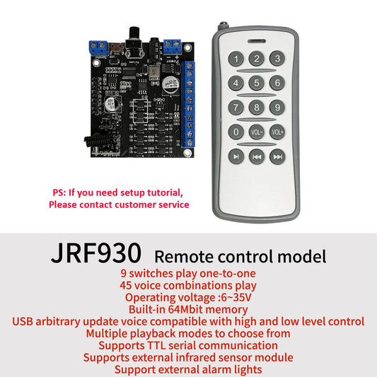 Voice playing board MP3 audio decoding module with remote control