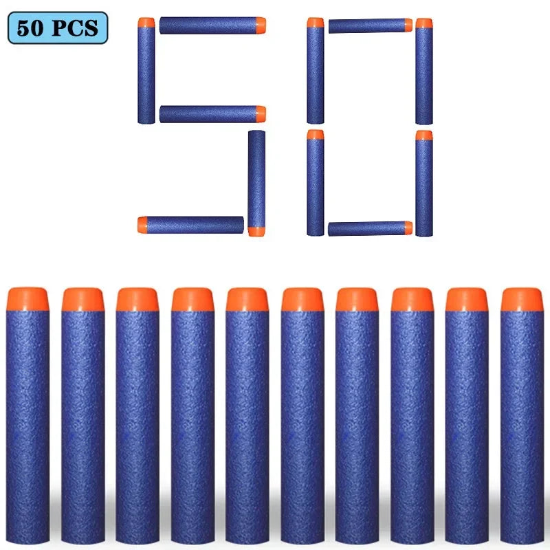 7.2cm 100pcs for Nerf Soft Bullets Darts Round Head Refill Sponge Darts Kids Children Toy Gun Bullets for NERF N-Strike Blasters