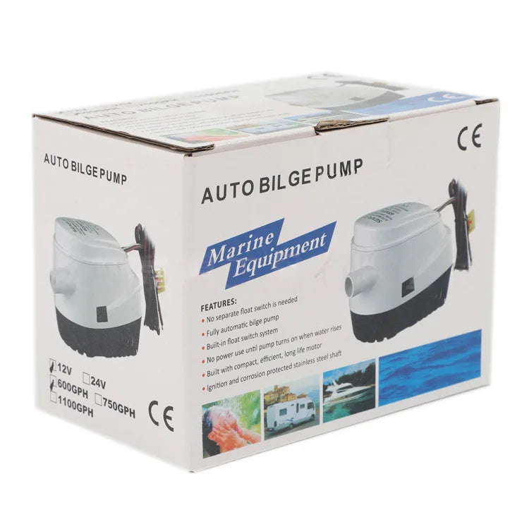 12V Bilge Pump 1100GPH Automatic Boat Marine Water Pump Submersible Yacht Boat Motor Seaplane Houseboat Pump