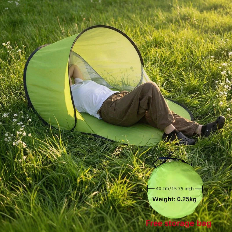 Summer Folding Tents Single Beach Outdoor Camping Instant Pop-up Automatic Sun Shelter UV Protection Sunscreen Mini Beach Tent