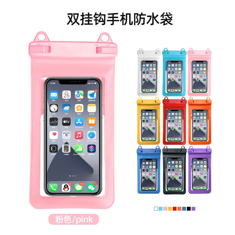 Universal Waterproof Mobile Phone Case Diving Surfing PVC Bags 7.5inch Phone Waterproof Pouch Cover Underwater Swimming Dry Bag