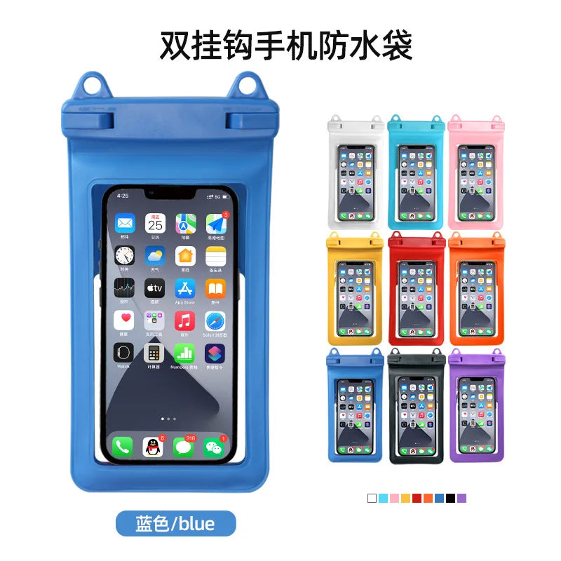 Universal Waterproof Mobile Phone Case Diving Surfing PVC Bags 7.5inch Phone Waterproof Pouch Cover Underwater Swimming Dry Bag