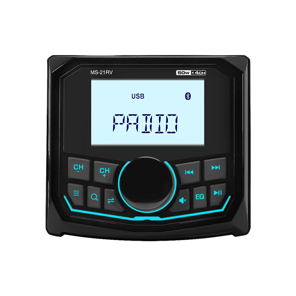 Marine Radio Boat Stereo FM AM Digital Media Audio Player Bluetooth IPX5 Waterproof For Yacht ATV UTV Golf Cart Motorcycle