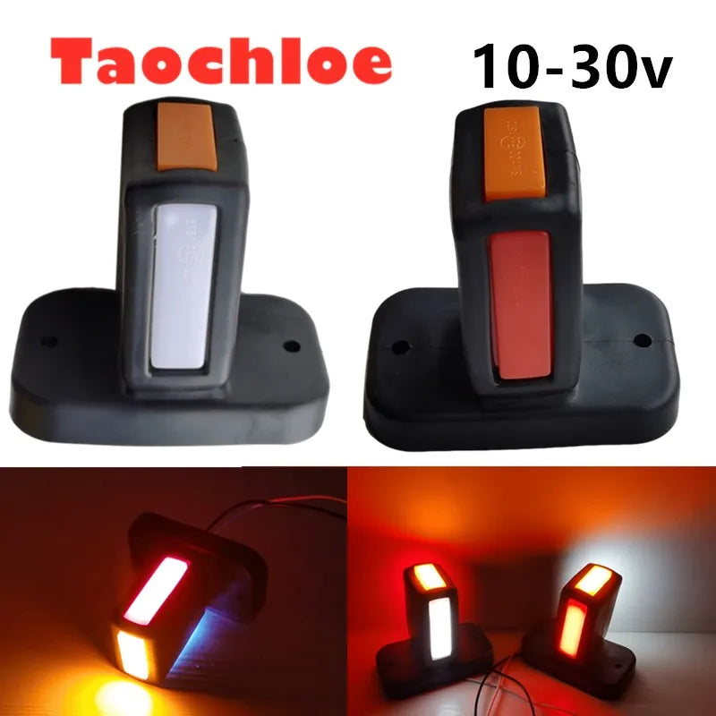 1pair 10-30v LED Side Outline lights Stalk lamp Marker Light Lamp E8 E-MARK Trailer Truck Lorry tractor bus indicator lights