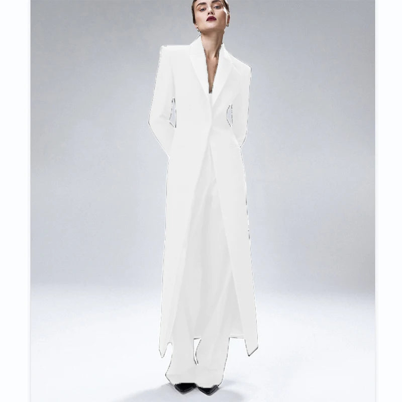 Women's Suit 2-Piece Elegant And Fashionable Women's Suit Jacket Suit Slim Business Formal Wedding One-Button Long Coat XS-XXXL