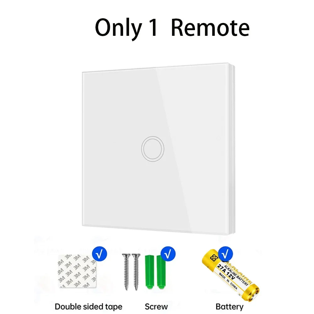 Smart Wireless Light Switch 433Mhz Wall Panel transmitter touch remote control Switch 110V 220V 10A Mini Relay Receiver for Lamp
