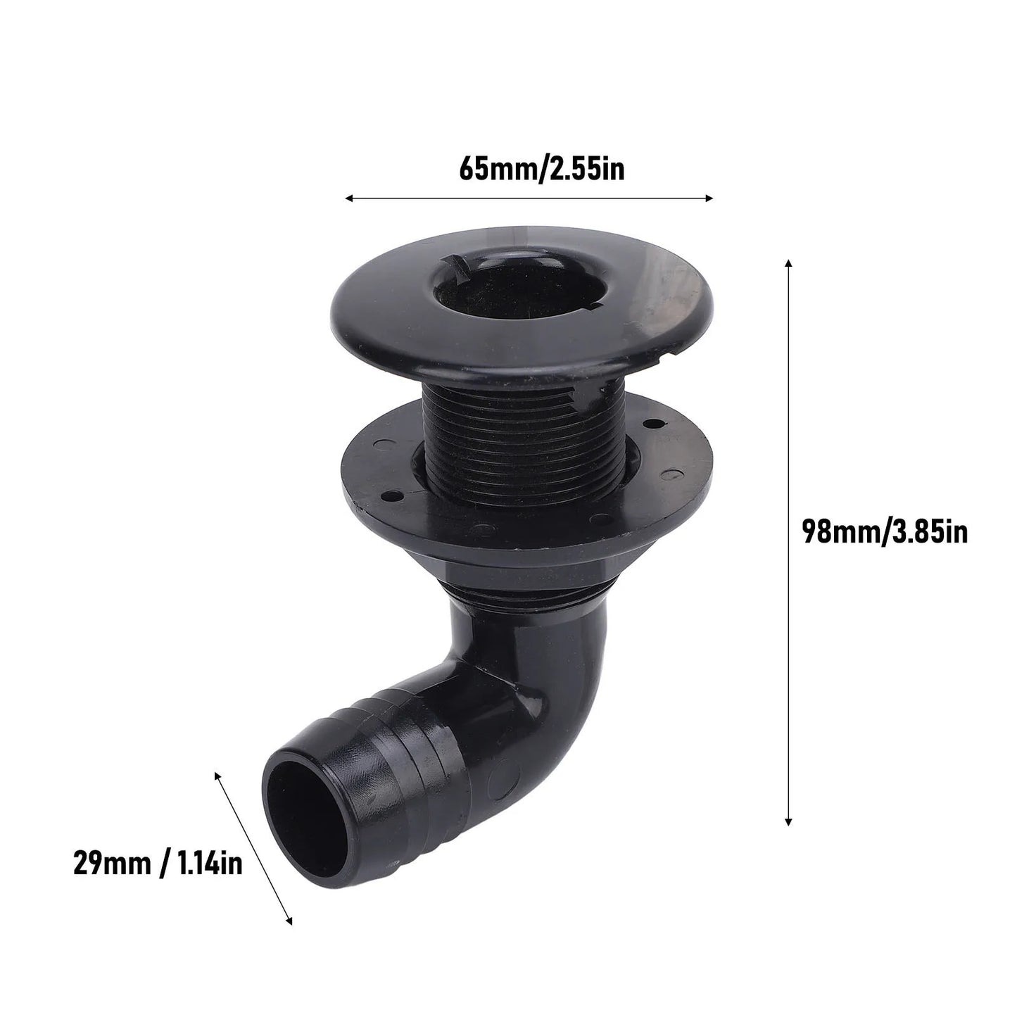 Boat Bilge Installation Kit Marine Bilge Drainage System with Flexible Pipe Clamps and Elbow Connector for 1100GPH Bilge Pump