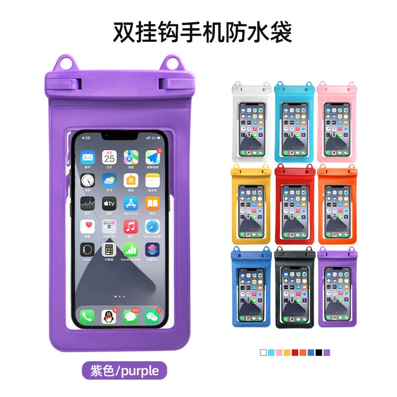 Universal Waterproof Mobile Phone Case Diving Surfing PVC Bags 7.5inch Phone Waterproof Pouch Cover Underwater Swimming Dry Bag