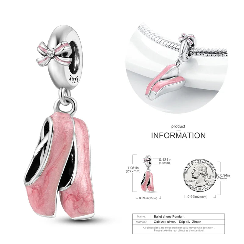 New 925 sterling silver bow star love pink series charm beads suitable for 3mm original bracelet DIY fashion jewelry gift
