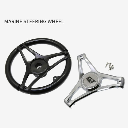 Boat Steering Wheel Anti Slip Waterborne Vehicles Sturdy 340mm for Marine Vessels Boat Speedboat Yacht Pontoon Boat