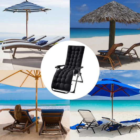 Patio Chaise Lounge Cushions Sun Lounger Cushions Pad Lounge Chair Cushion for Travel Holiday Indoor Outdoor