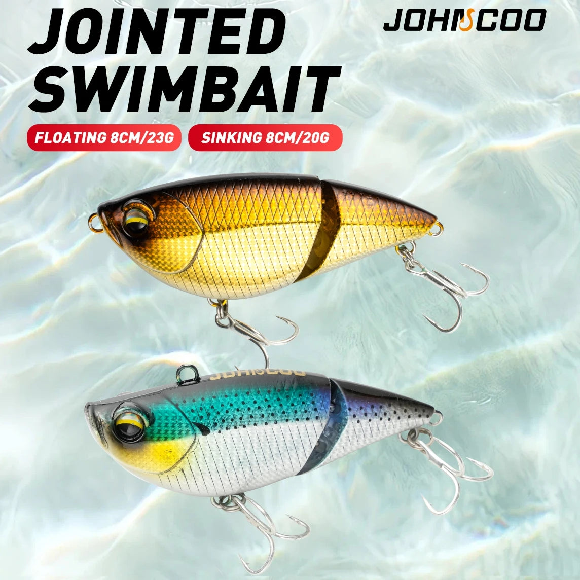 Floating Sinking Baits 2 Sections 8cm Multi Jointed Swimbait VIB Fishing Lures Swimbait for Fishing Pike Bass Fishing Tackle
