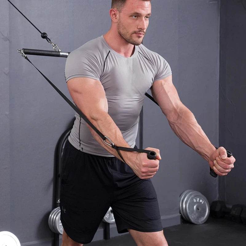 With Bearing Ring Straight Pull Rod Short Pull Rod High Pull Rod Fitness Equipment Accessories Weight Training Rod Pull Back Bar