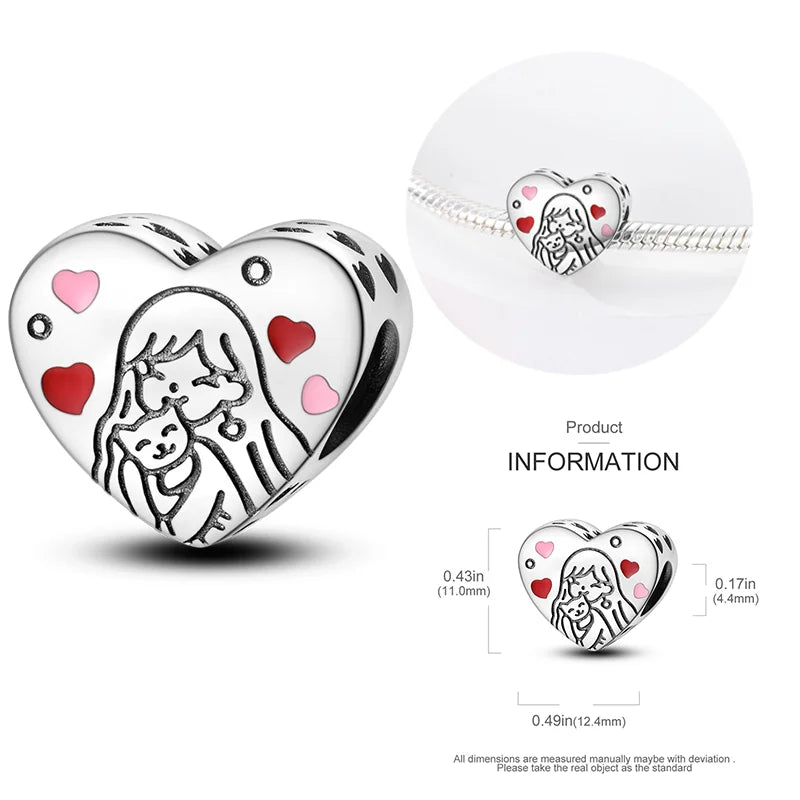 New 925 sterling silver bow star love pink series charm beads suitable for 3mm original bracelet DIY fashion jewelry gift