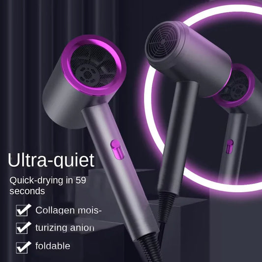 Professional hair salon hair dryer, featuring high-speed drying and ion heating functions. An essential item for travel.