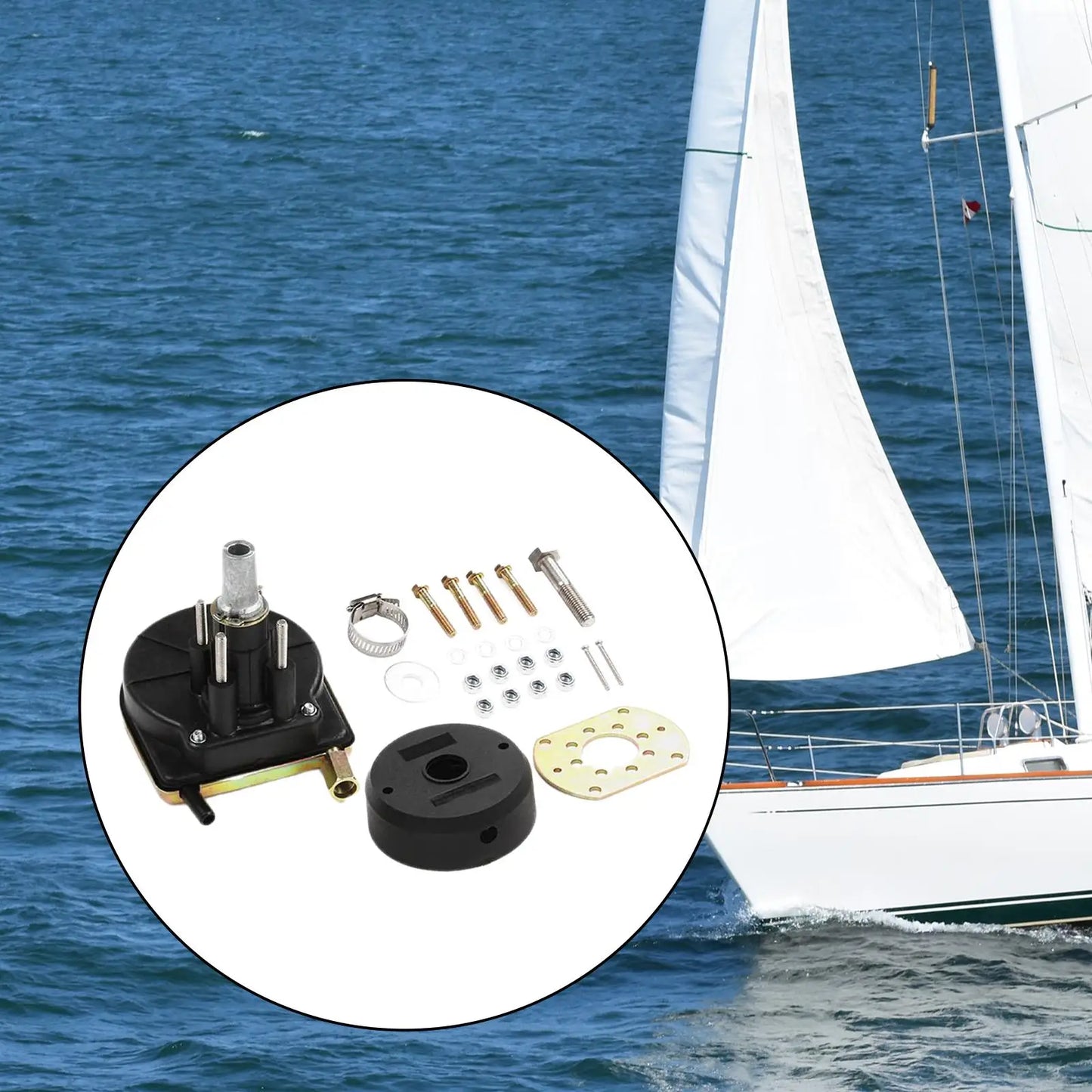 90 Degree Boat Steering Helm Bezel Set High Performance Replacement Boat Rotary Steering Mounting Bezel Marine Accessories