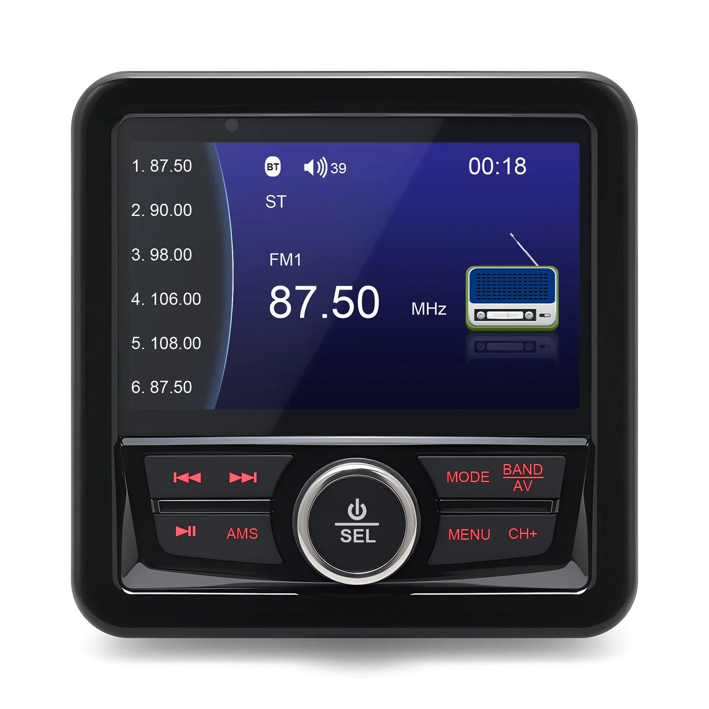 Boat Marine Stereo Radio Waterproof Bluetooth-compatible For Boat/Yacht/Caravan/RV/ATV Radio Player FM AM Media Audio Player