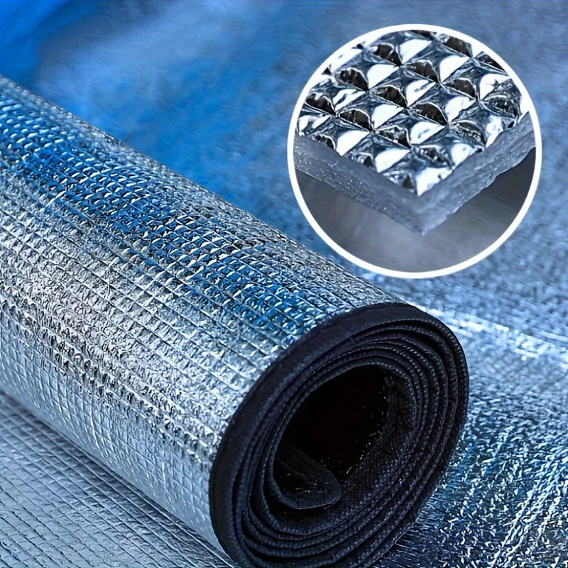 ZHUOHUA Ortable Aluminum Foil Moisture-Proof Mat,Waffle Weave Design,Lightweight for Camping,Beach,Tents,All-Season Outdoor Use