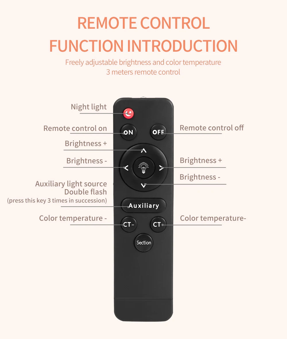 SH 18 Inch Knob Ring Light LED Selfie Video Lamp With Tripod Stand Phone Clip For YouTube Live Lighting Photo Photography Studio