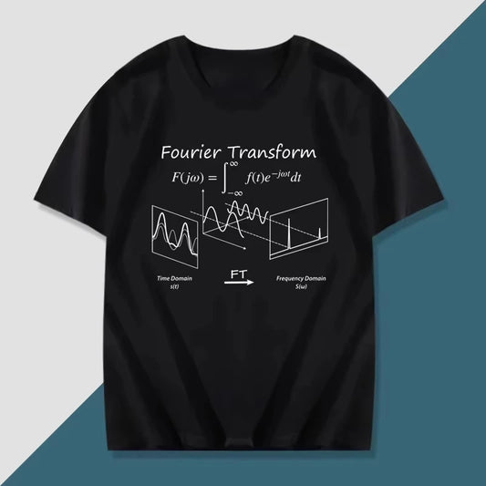 Summer Clothing Physics, Chemistry, Mathematics Euler Fourier Formula Printed T Shirts Top Versatile Oversized Men T-shirt
