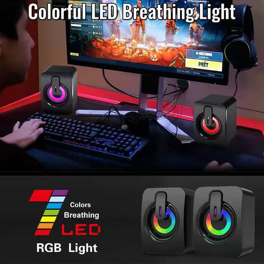A2 desktop computer speaker 2.0 multimedia desktop USB active laptop RGB dazzling light small speaker