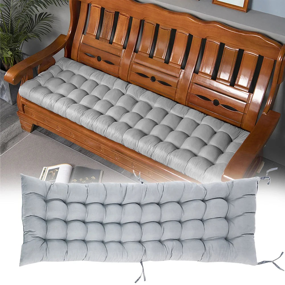 10CM Thick Premium Outdoor Sun Lounger Cushion Pad ,UV Resistant Non-Slip Polyester Fabric with Hip Support Design, Grey
