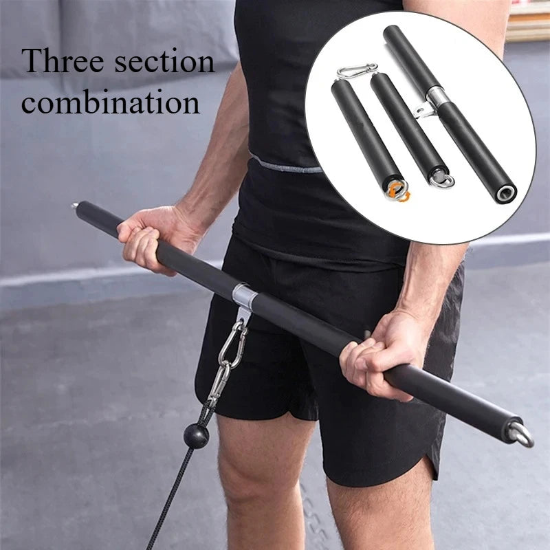 With Bearing Ring Straight Pull Rod Short Pull Rod High Pull Rod Fitness Equipment Accessories Weight Training Rod Pull Back Bar
