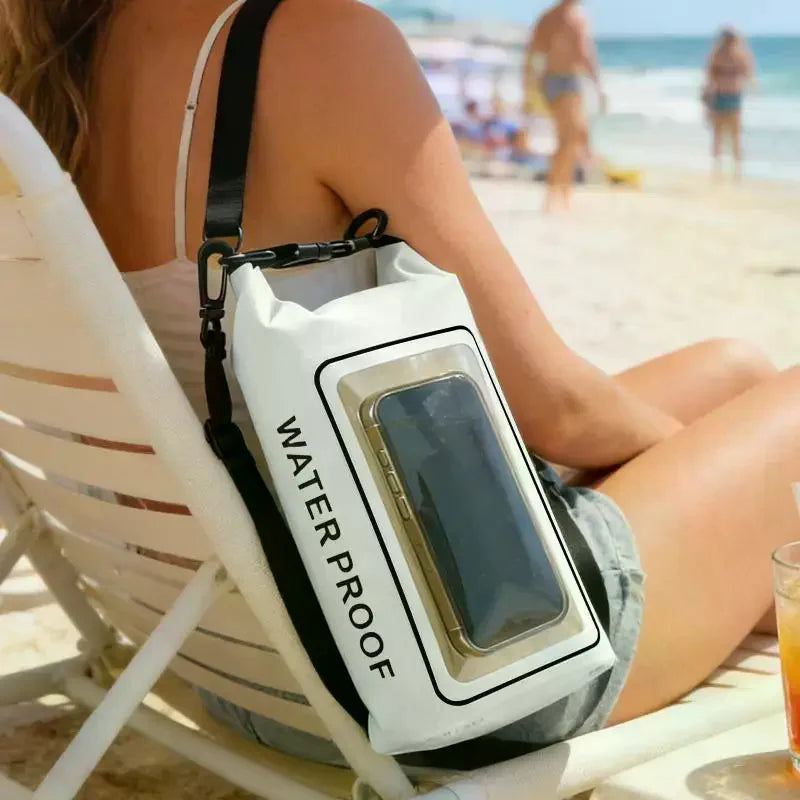 2L PVC Swimming Waterproof Bag Universal Waterproof Phone Cases Bag For Trekking Drifting Rafting Surfing Boating Storage Bag