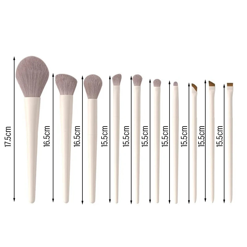 5/7/10/12Pcs Makeup Brushes Tools Set Professional Eyeliner Eyeshadow Contour Powder Brush Women Facial Beauty Cosmetics Tools