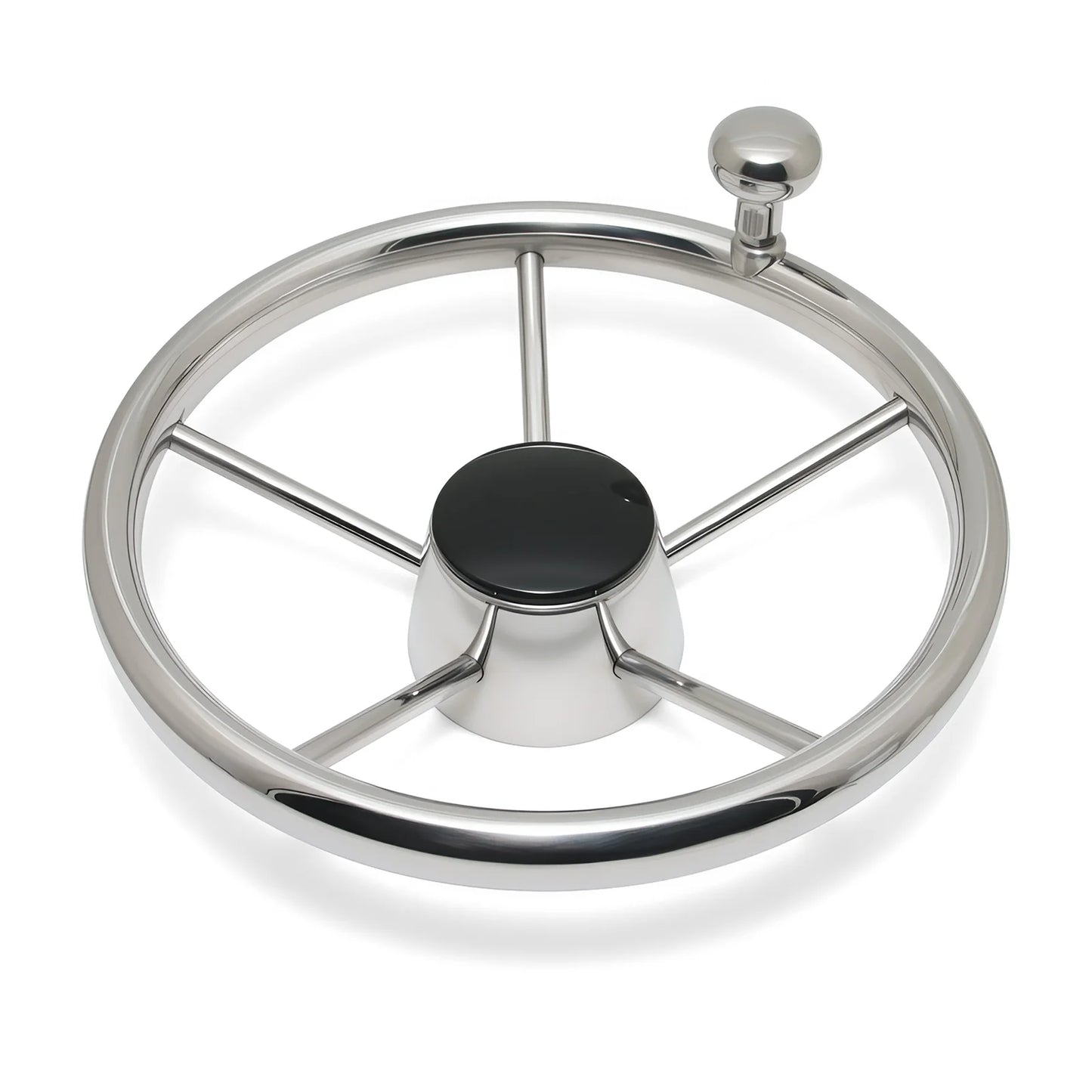 AD 11inch Steering Wheel Boat Accessories Marine 11" Perfect Stainless Steel Boat Steering Wheel With Knob For Marine Boat Yacht