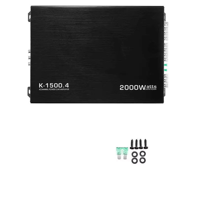 Car Amplifier 12V, Car 4-channel 2000W, Car Amplifier K-1500.4, Four Channel Amplifier