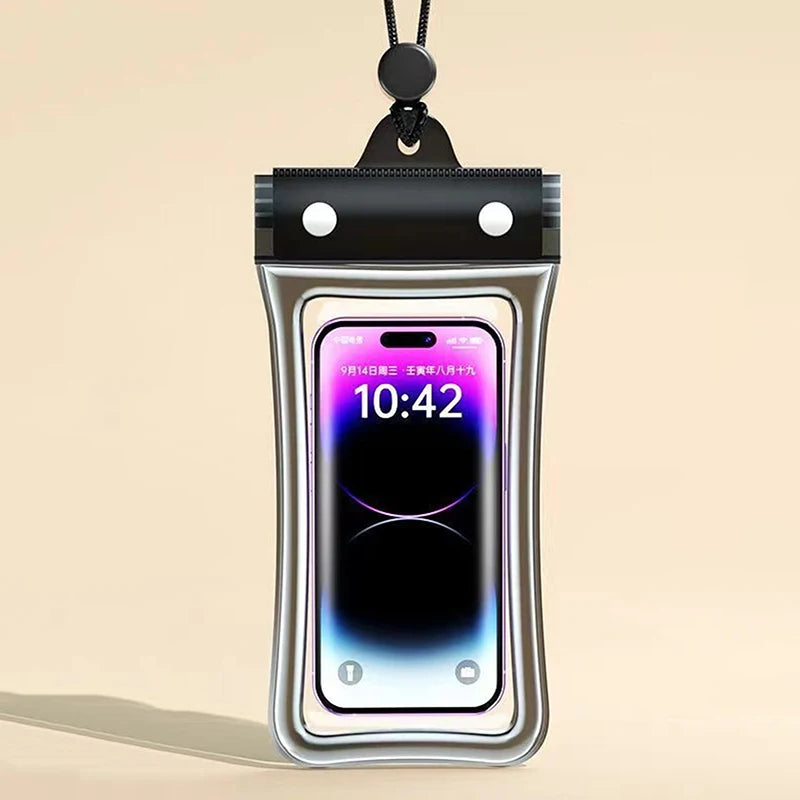 AquaGlide Clear – Transparent Waterproof Touchscreen Phone Case