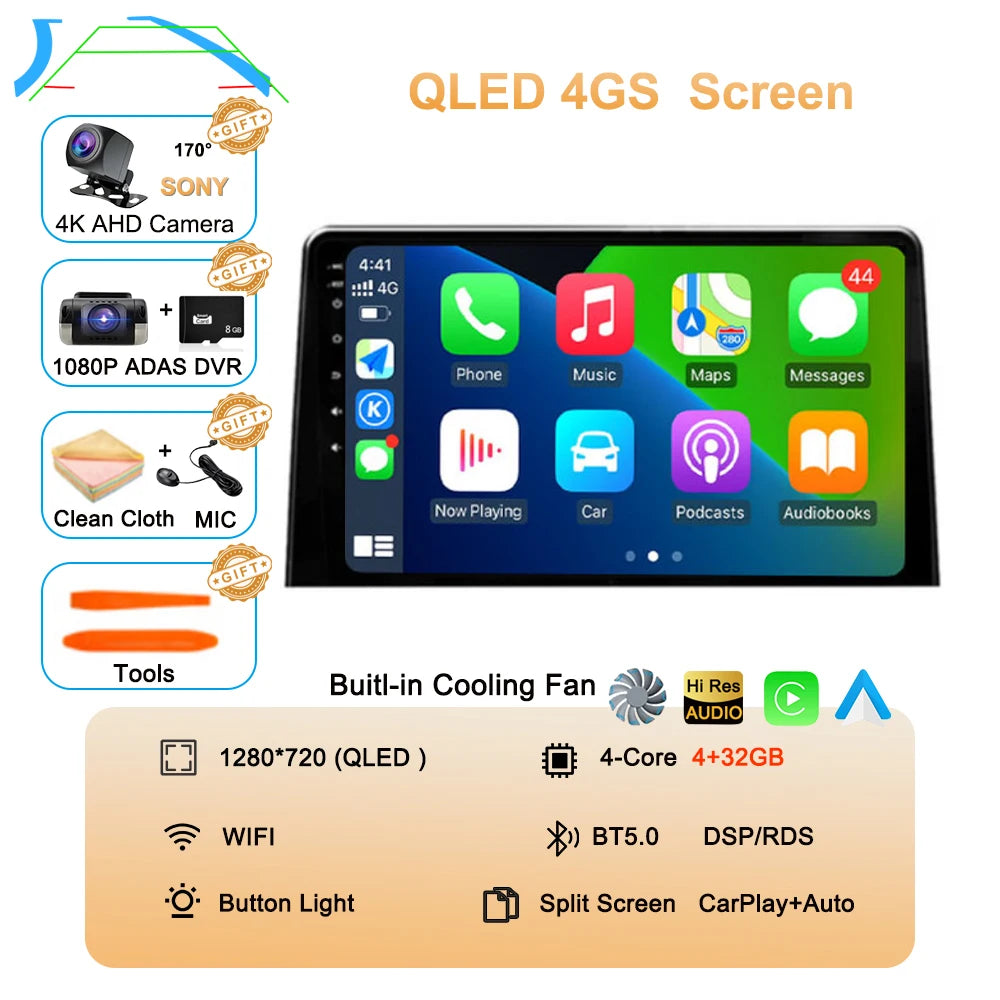 Carplay Car Radio For Citroen Berlingo 2019 Peugeot Partner Rifter 2020 Android 16 For Opel Combo Multimedia Player Stereo Audio
