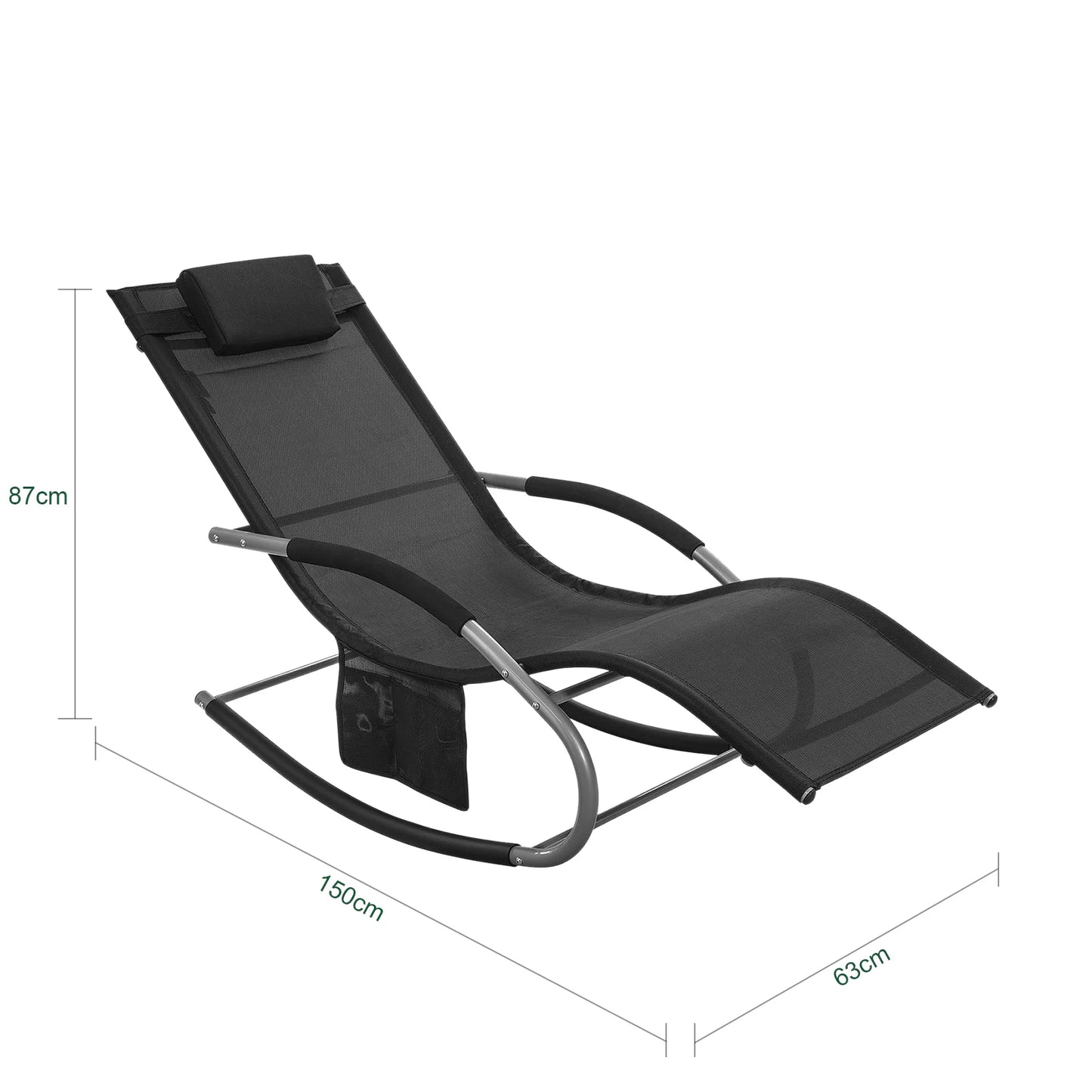 SoBuy OGS28 Sun lounger garden lounger swing with bag and breathable and airy swing lounger for gardens, courtyards, beaches