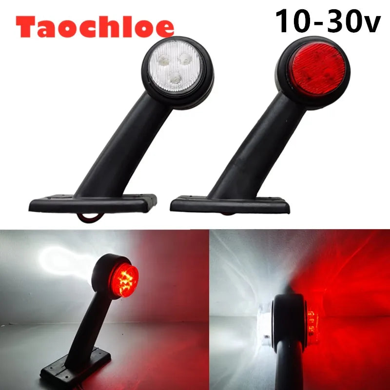 1pair 10-30v LED Side Outline lights Stalk lamp Marker Light Lamp E8 E-MARK Trailer Truck Lorry tractor bus indicator lights